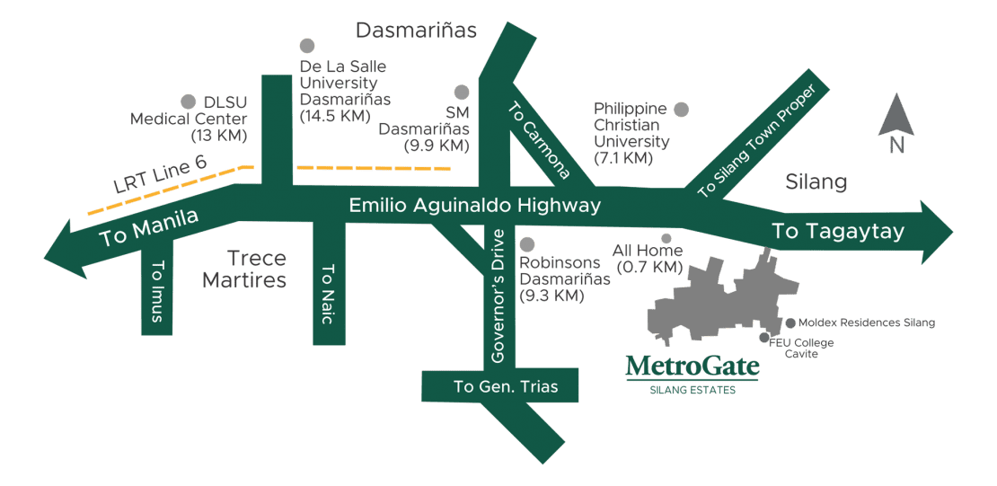 Vicinity Map MetroGate Silang Estates