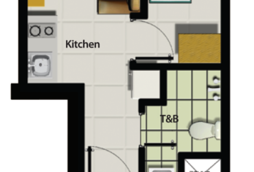 View 1 Bedroom floor plan