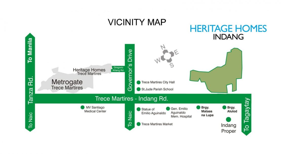 Vicinity Map Heritage Homes Indang