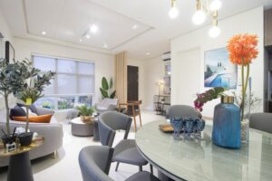 02 Actual Photo of Dressed Chloe House Model - Living Area & Dining Area