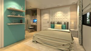 Aurora, Interior Perspective of Master Bedroom
