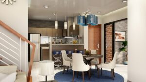 Kathryn House Model - Architect's Perspective of Dining Area