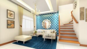 Kathryn House Model - Architect's Perspective of Living Area