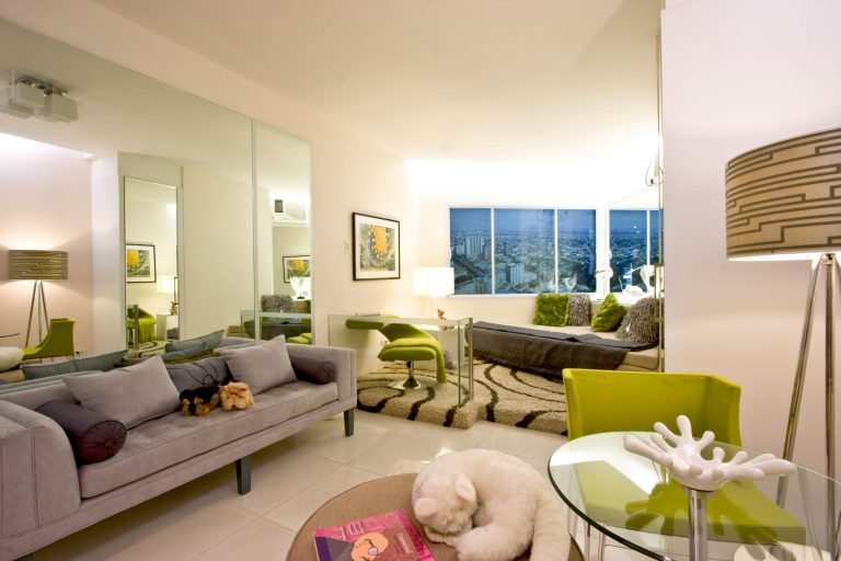 Actual photo of living area at The Grand Towers Manila ( Dressed unit only )