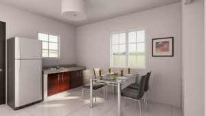 Fiona, Perspective of Dining Area & Kitchen